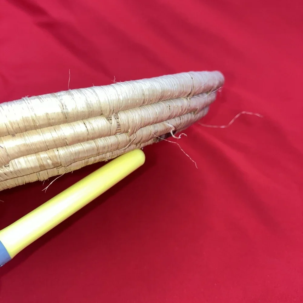 Vintage Banana Bark Basket Coiled Plate / 12